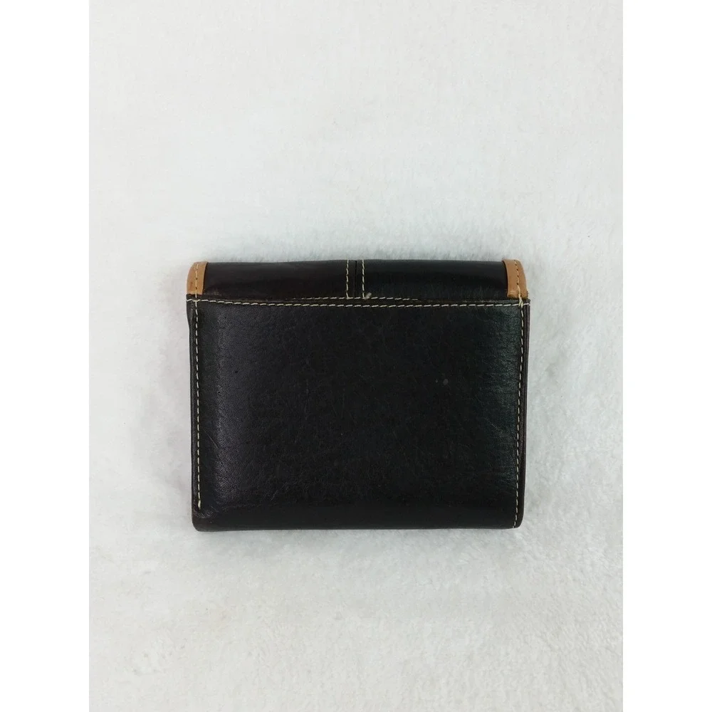 Vintage Leather Trifold Wallet Card‎ Case Hand Made in Spain Brown Tri-fold